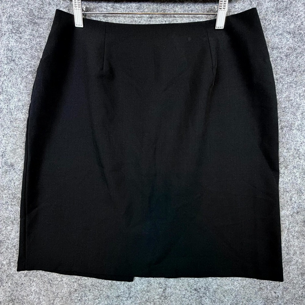 Vintage Danielle B‎ Pencil Skirt Womens 14 Black Office Neutral Capsule Basics